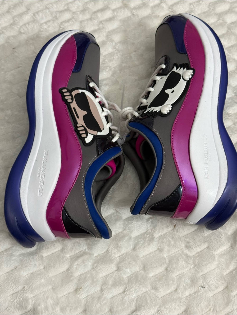 karl lagerfeld Paris Coty Sneaker In Cactus Flower/ Dark Slate Size:11 $150 - Picture 8 of 9
